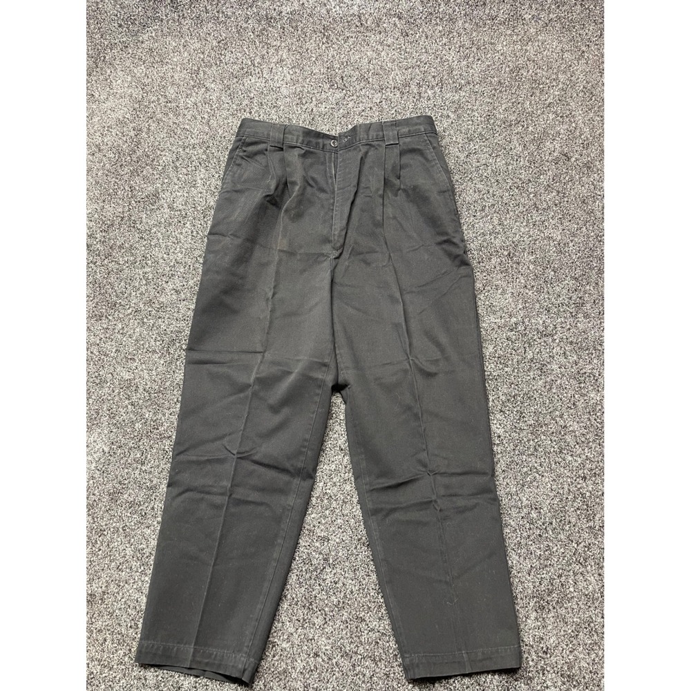 Savane Sportswear Mens Black Pleated Easy Care Trousers Pants 16 Short 26068215